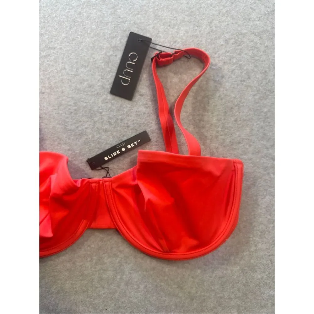 NEW Cuup the balconette hibiscus bikini top 14 - Picture 2 of 6